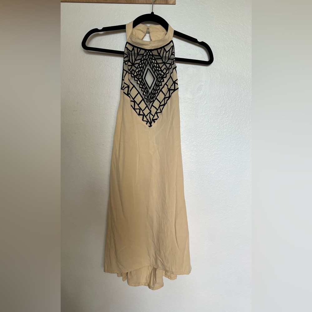 Tallow xx by free people - cream open backed summer dress - size 4